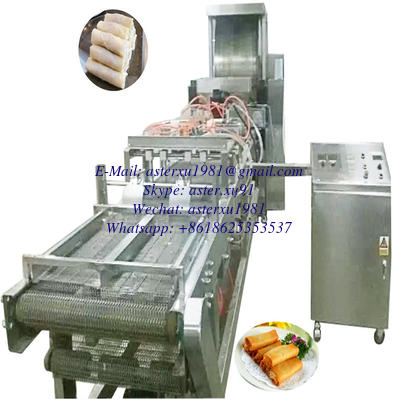 China Fried  Stainless Steel Spring Roll Processing Line Automatic Spring Roll Machine supplier