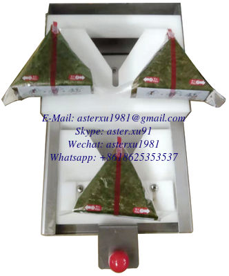 Stainless Steel Tabletop Onigiri Packer Onigiri Packing Machine Onigiri Robot Onigiri Triangles Machine Manual Rice Ball Packing Machine Machine à boulettes de riz triangulaire de bureau supplier